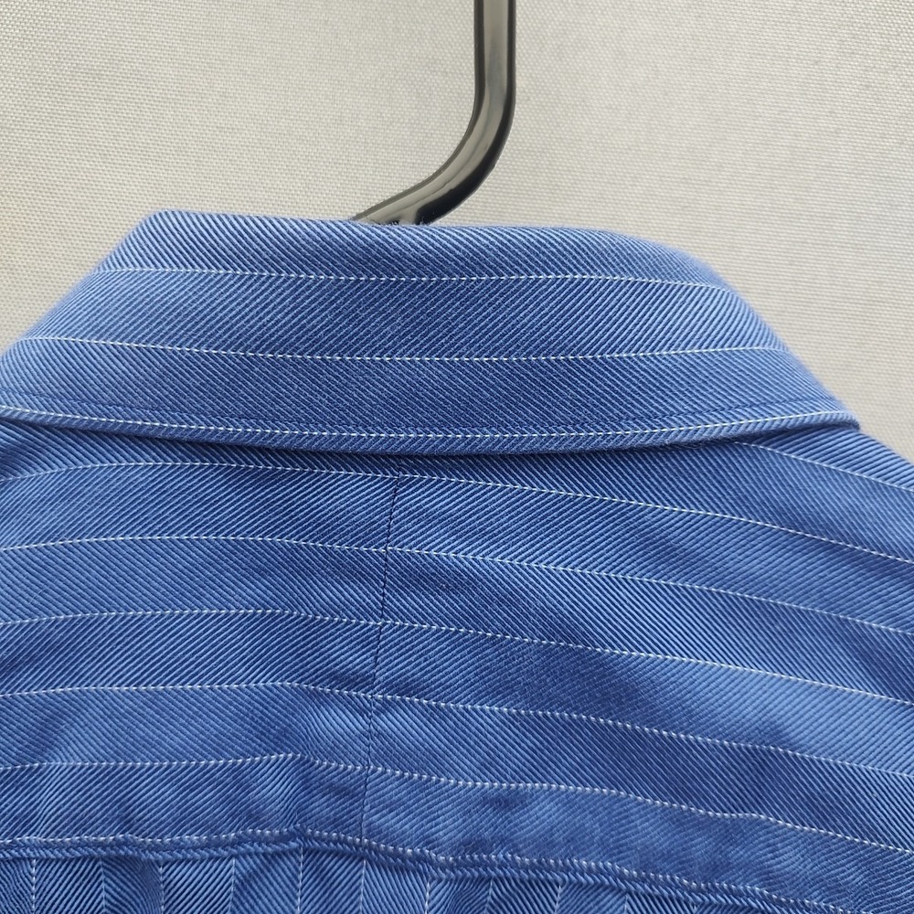 Tommy Bahama Men's Blues Striped Button Up Shirt Long Sleeve 15.5  34-35‎ - Picture 12 of 14